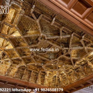 Wooden Classic Ceiling Design Pop Design For Hall Simple No-7684