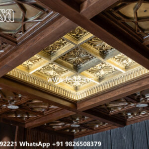 Wooden Classic Ceiling Design Latest False Ceiling Design For Living Room No-7694