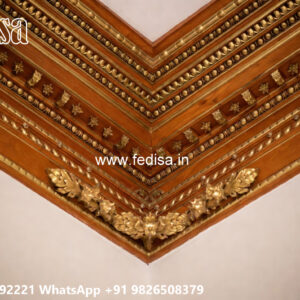 Wooden Classic Ceiling Design Pop Dizain 2026 No-7695
