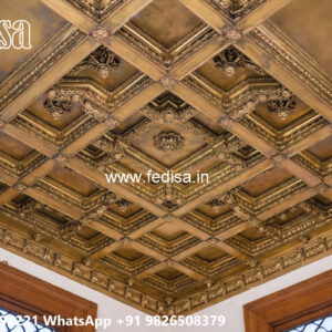 Wooden Classic Ceiling Design Pop Ceiling Design For Lobby No-7707
