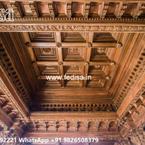 Wooden Classic Ceiling Design Corridor False Ceiling Design No-7720
