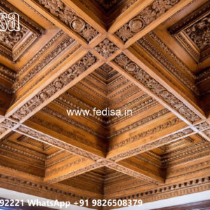 Wooden Classic Ceiling Design Ceiling Design In Cement No-7726