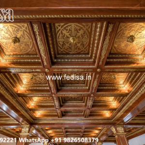 Wooden Classic Ceiling Design Fall Ceiling Design For Hall With Two Fans 2026 No-7749