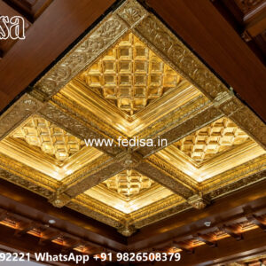 Wooden Classic Ceiling Design Pop Ceiling Bedroom No-7758