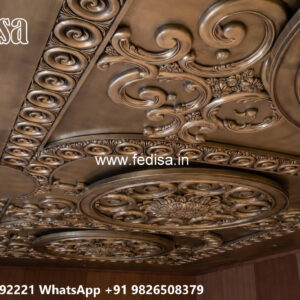 Wooden Classic Ceiling Design Pop Plus Minus Design For Roof No-7771