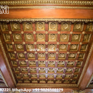 Wooden Classic Ceiling Design Cool Bedroom Ceiling Ideas No-7795