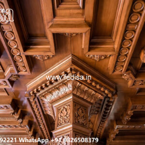 Wooden Classic Ceiling Design Wall Putty Design On Ceiling No-7807