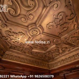 Wooden Classic Ceiling Design Gypsum Roof Design No-7823