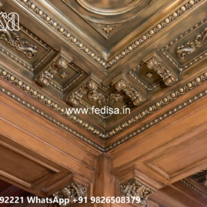 Wooden Classic Ceiling Design Pop Phool Design No-7834