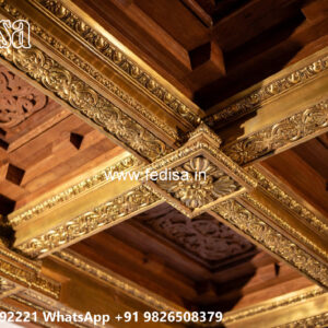 Wooden Classic Ceiling Design Jali False Ceiling Design No-7861