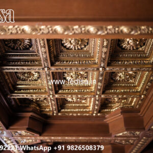 Wooden Classic Ceiling Design Entrance False Ceiling Design No-7863