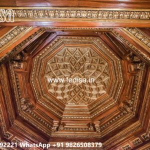 Wooden Classic Ceiling Design Pop Design For Mandir No-7906
