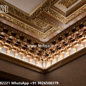 Wooden Classic Ceiling Design Hall Ceiling Design Pop No-7925