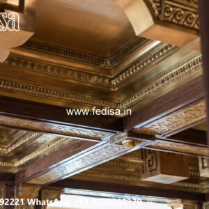 Wooden Classic Ceiling Design Simple Office Ceiling Design No-7935