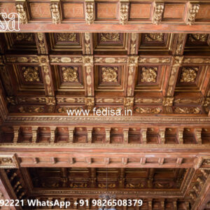 Wooden Classic Ceiling Design False Ceiling Design For Duplex Lobby No-7942