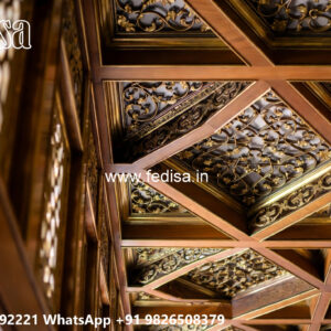 Wooden Classic Ceiling Design Cnc False Ceiling Price No-7945