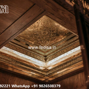 Wooden Classic Ceiling Design Pop Design Two Fan No-7953