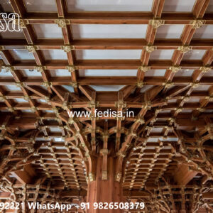 Wooden Classic Ceiling Design Pop Jhumar Design No-7958