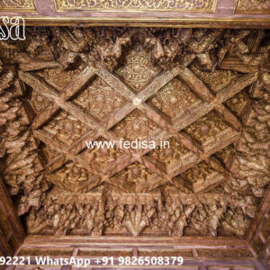 Wooden Classic Ceiling Design New Model Pop Design No-7963