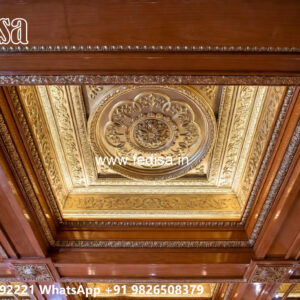 Wooden Classic Ceiling Design Pop Latest Design 2026 No-7972