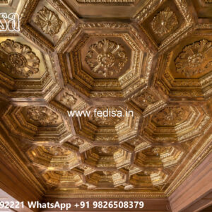 Wooden Classic Ceiling Design Pop Design Phool No-7979