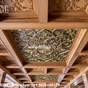 Wooden Classic Ceiling Design Hall Ceiling Pop No-8004