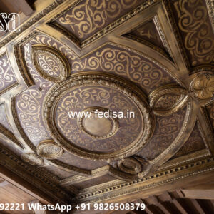 Wooden Classic Ceiling Design Long Hall Ceiling Design No-8018