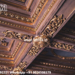 Wooden Classic Ceiling Design Office Gypsum Ceiling Design No-8030