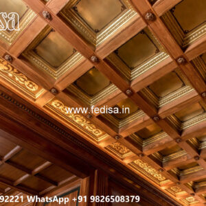 Wooden Classic Ceiling Design Master Bedroom Pop Ceiling Design No-8053