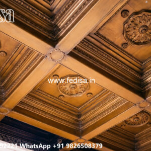 Wooden Classic Ceiling Design Pvc Fall Ceiling Design No-8057