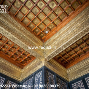 Wooden Classic Ceiling Design 3d Ceiling Painting Design No-8107