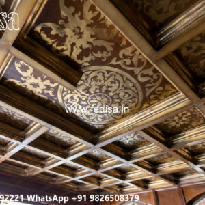 Wooden Classic Ceiling Design Fall Ceiling Paint Design No-8112