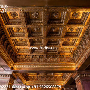 Wooden Classic Ceiling Design Simple False Ceiling Design For Bedroom With Fan No-8124
