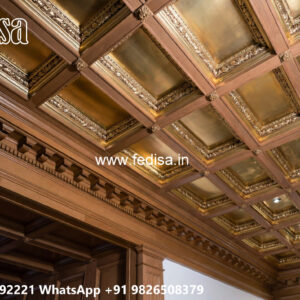 Wooden Classic Ceiling Design Ceiling Design With Cove Light No-8126