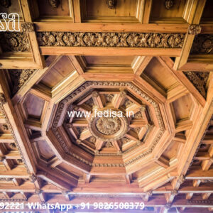 Wooden Classic Ceiling Design Pop Ceiling Corner Design No-8133