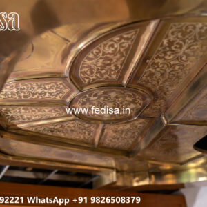 Wooden Classic Ceiling Design Interior Pop Design For Hall No-8145