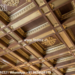Wooden Classic Ceiling Design Cement Ceiling Design For Hall No-8155