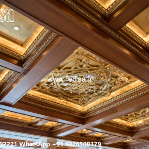 Wooden Classic Ceiling Design Ceiling Wallpaper Design For Bedroom No-8166