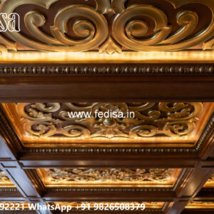 Wooden Classic Ceiling Design Pop Design With Price No-8170