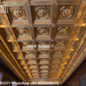 Wooden Classic Ceiling Design Bedroom Ceiling Mirror Ideas No-8172