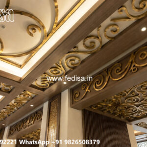Wooden Classic Ceiling Design Ceiling Border Patti Color No-8173