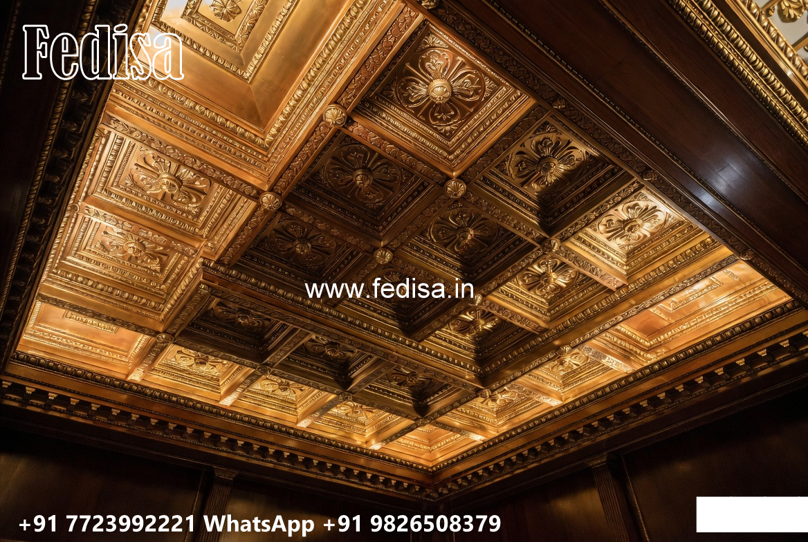Wooden Classic Ceiling Design Modern High Ceiling Living Room Design No-8178