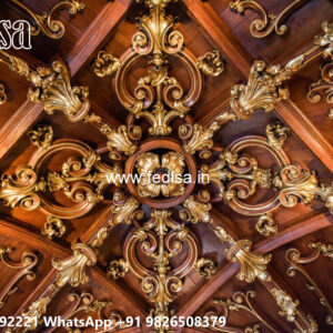 Wooden Classic Ceiling Design Ceiling Pop Design Color No-8190