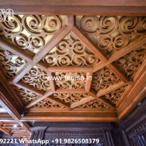 Wooden Classic Ceiling Design Best Pop Plus Minus Design No-8200