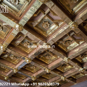 Wooden Classic Ceiling Design Entrance Lobby False Ceiling Design No-8233