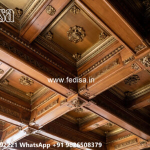 Wooden Classic Ceiling Design High Ceiling Living Room Design Ideas No-8263