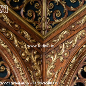 Wooden Classic Ceiling Design Plaster Ceiling Design For Hall No-8264