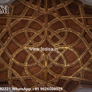 Wooden Classic Ceiling Design High Ceiling Small House Design No-8287