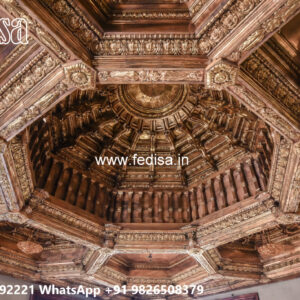 Wooden Classic Ceiling Design Pop Design For Long Hall No-8319