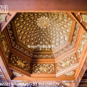 Wooden Classic Ceiling Design Puja Room False Ceiling No-8322